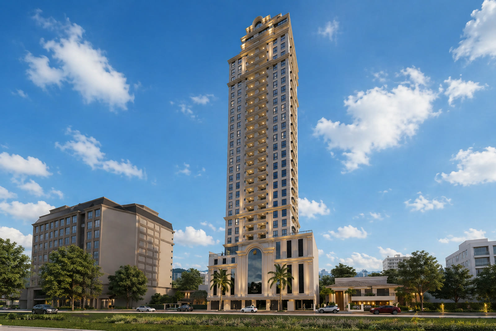 Ethan Tower, torre neoclássica em Porto Belo