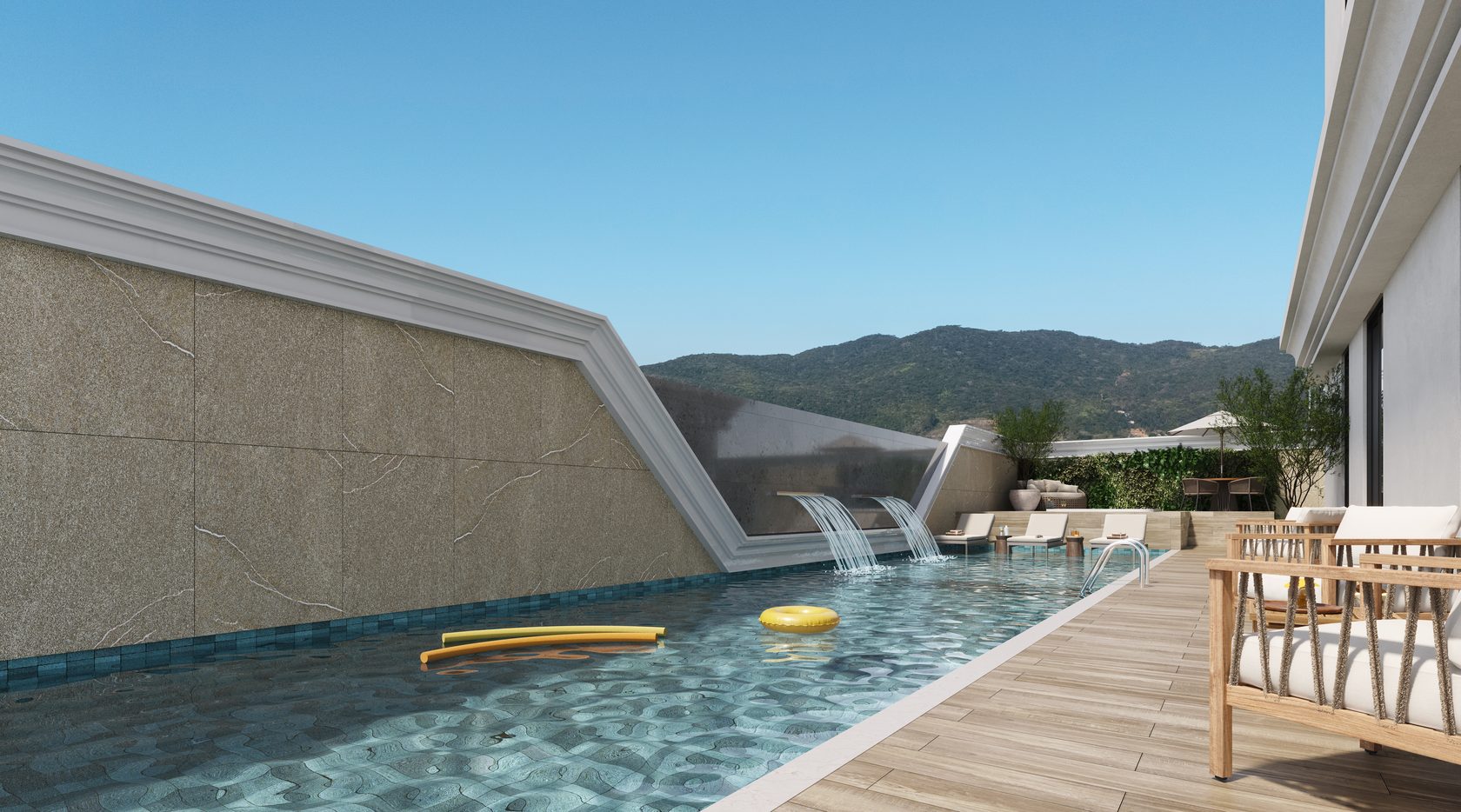 Piscina no rooftop